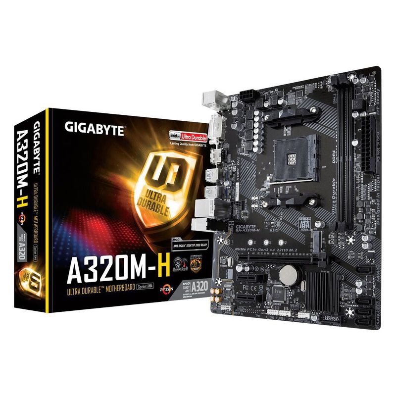 GIGABYTE - Placa Madre Gigabyte Ga-A320M-H Am4 Amd  2X Ddr4