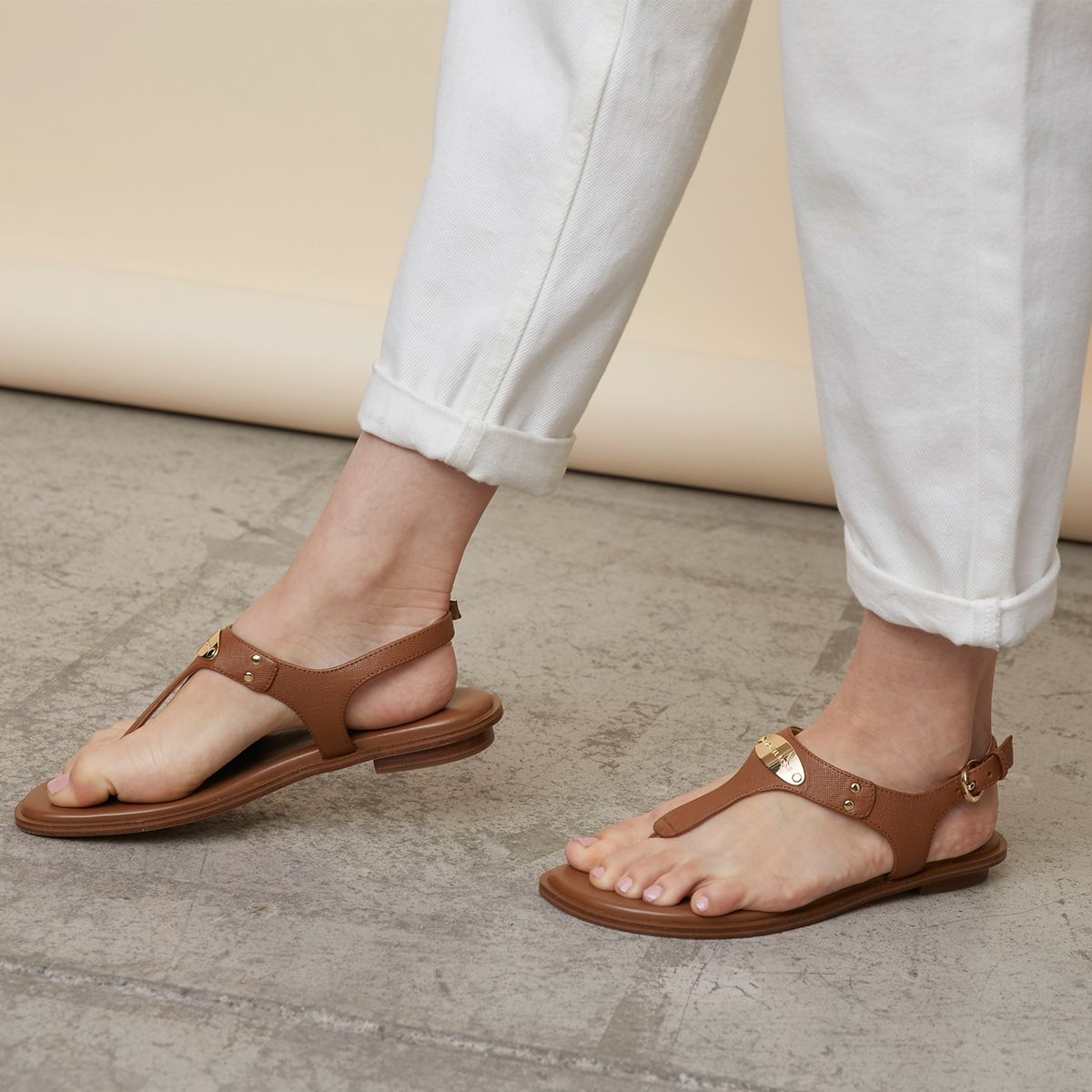 MICHAEL KORS - Sandalia Plana Mujer Café Michael Kors