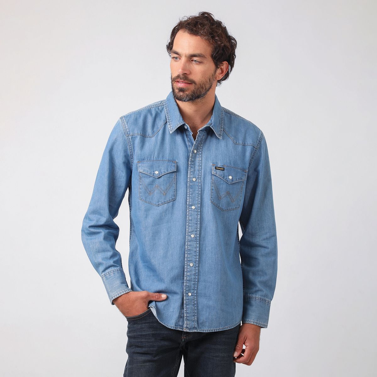 WRANGLER - Camisa denim hombre