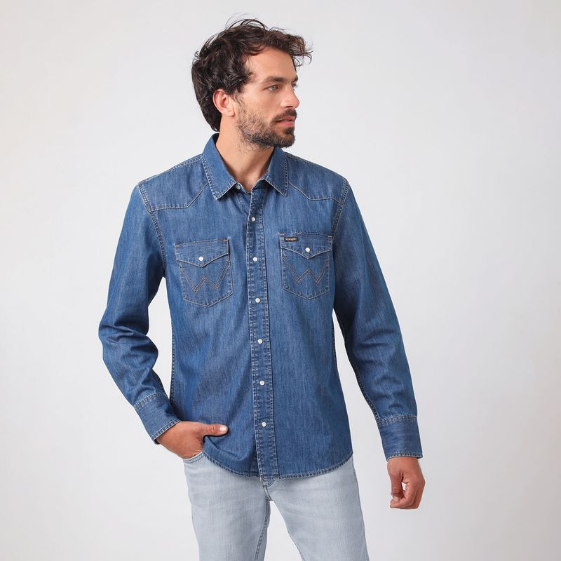 WRANGLER - Camisa denim hombre