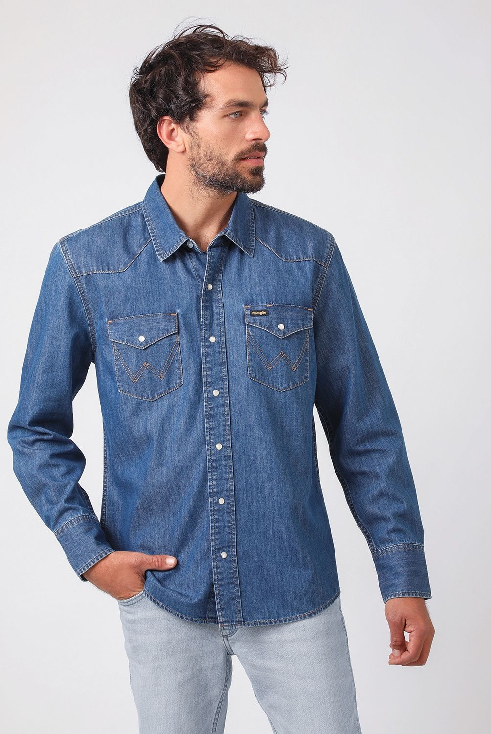 WRANGLER - Camisa denim hombre