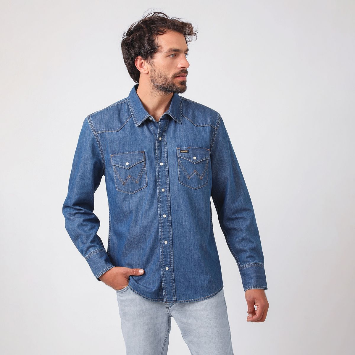 WRANGLER - Camisa denim hombre