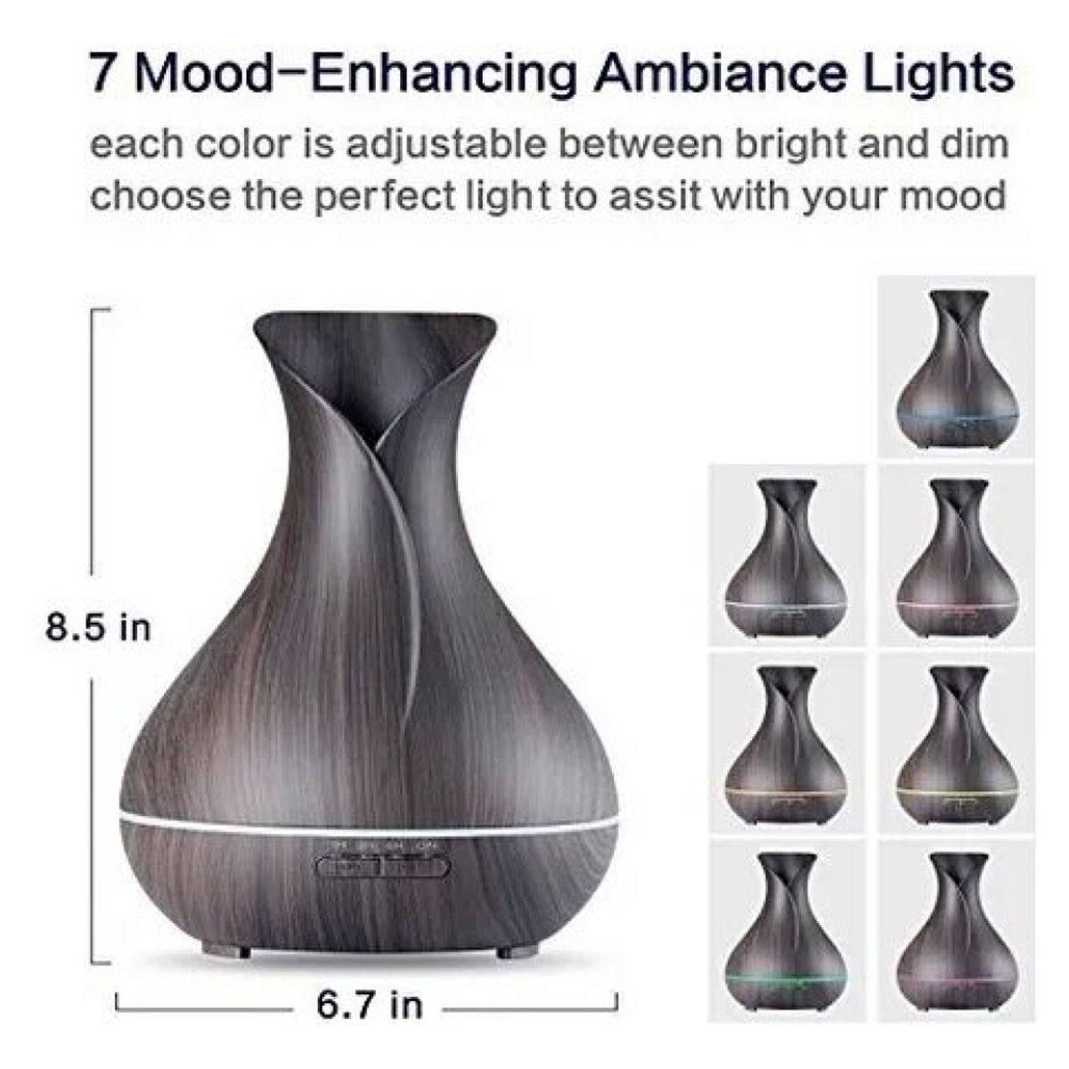 GENERICO - Humidificador De Aroma Madera Cuello Largo 350ml