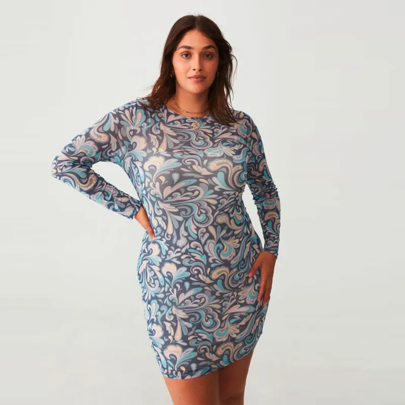 COTTON ON - Vestido Malla Mini Curve Mujer Cotton On