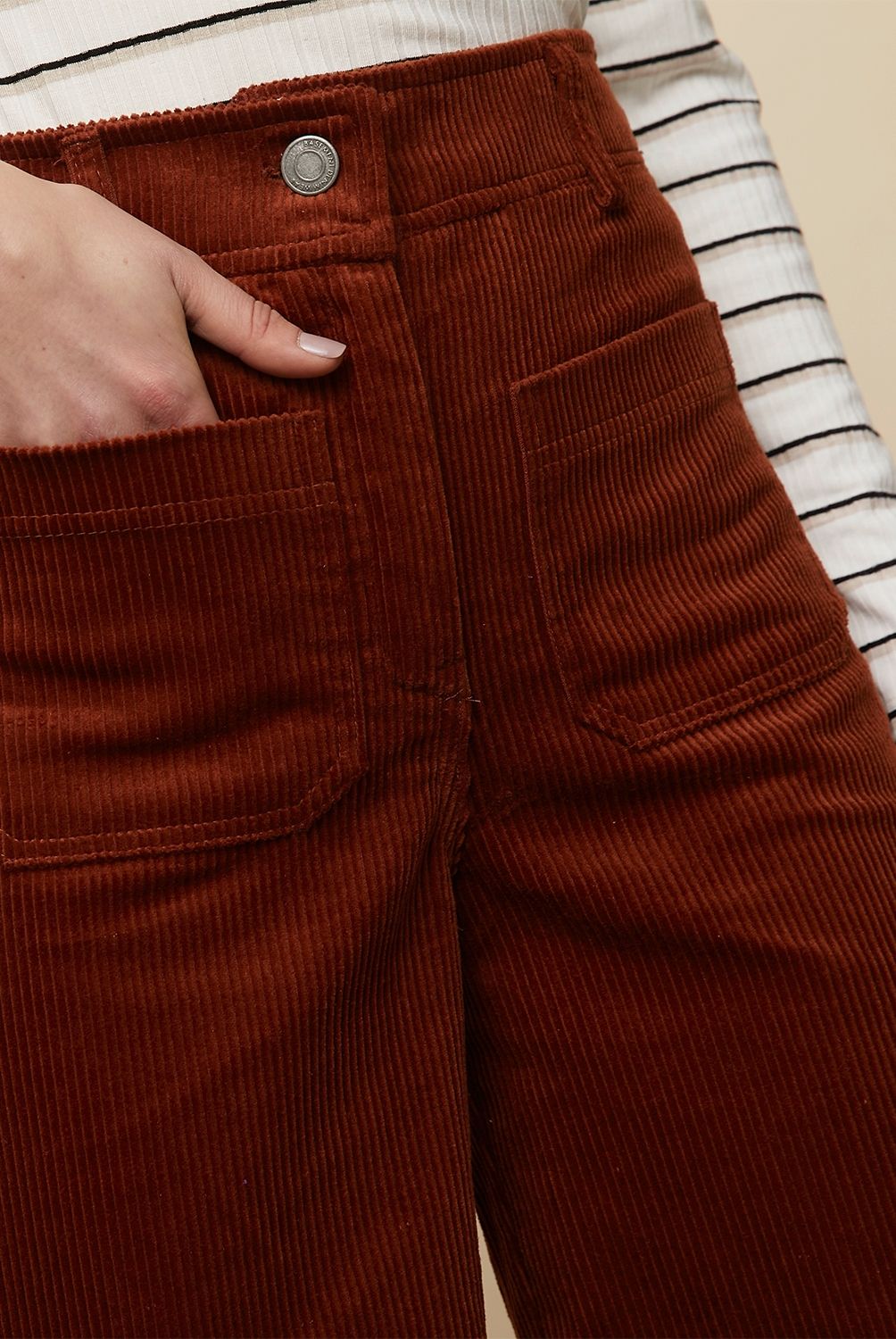 BASEMENT - Basement Pantalón Wide Leg Tiro Alto Mujer