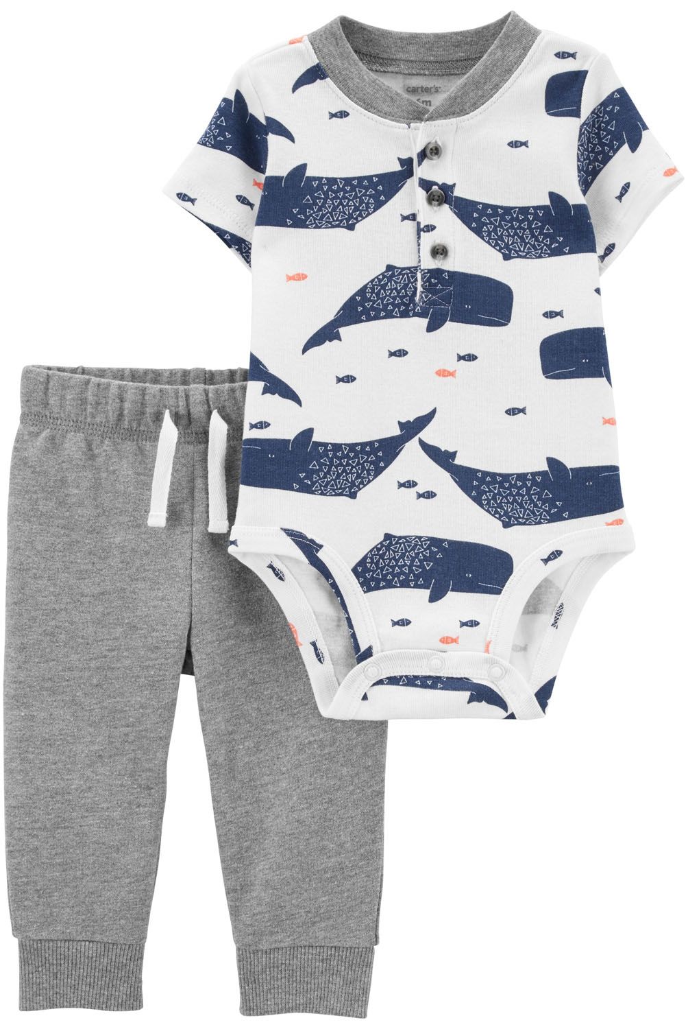 CARTER'S - Conjunto 2 Piezas Body Y Pantalon De Buzo Bebe Niño