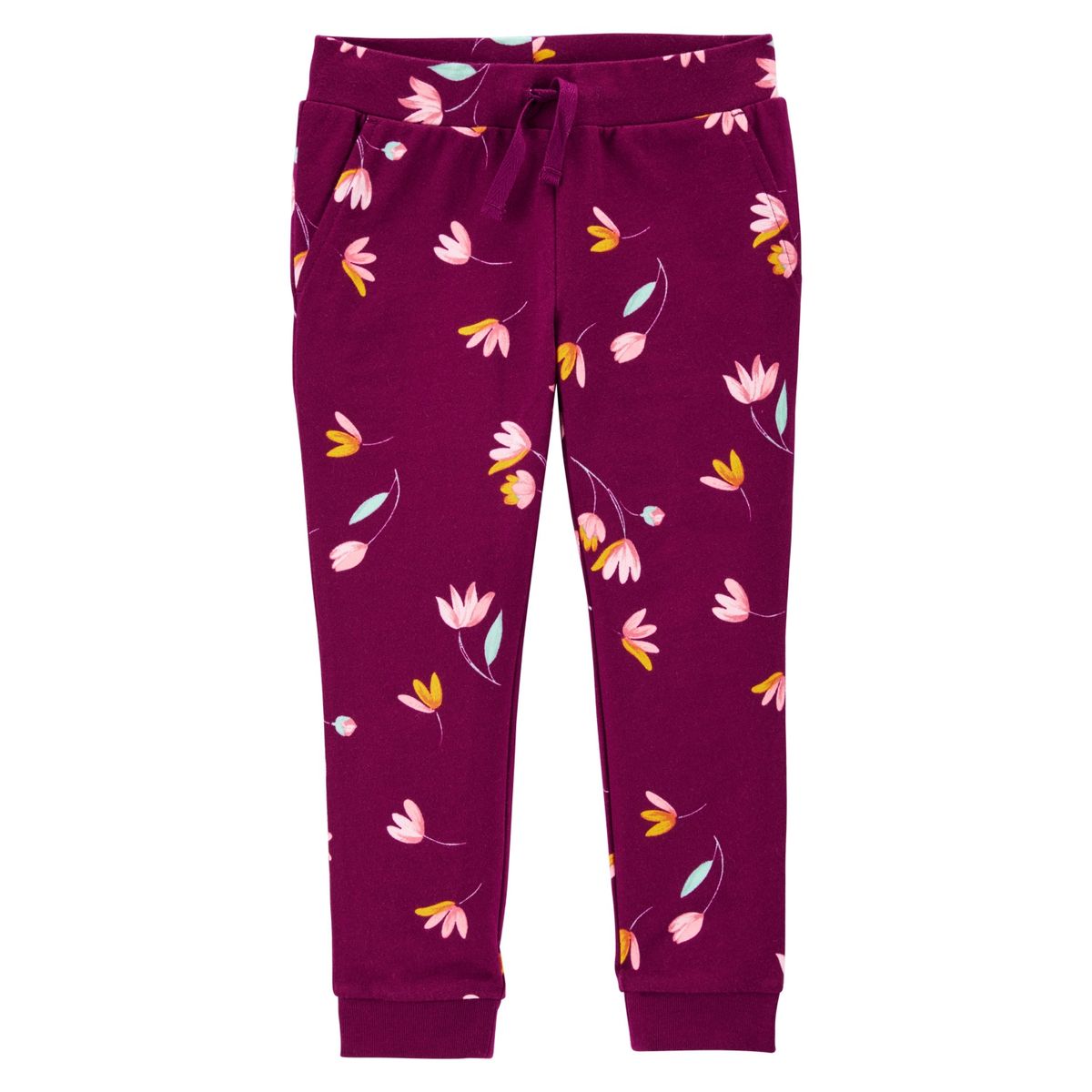 CARTER'S - Pantalón Buzo Estampado Flores Con Puño  Niña