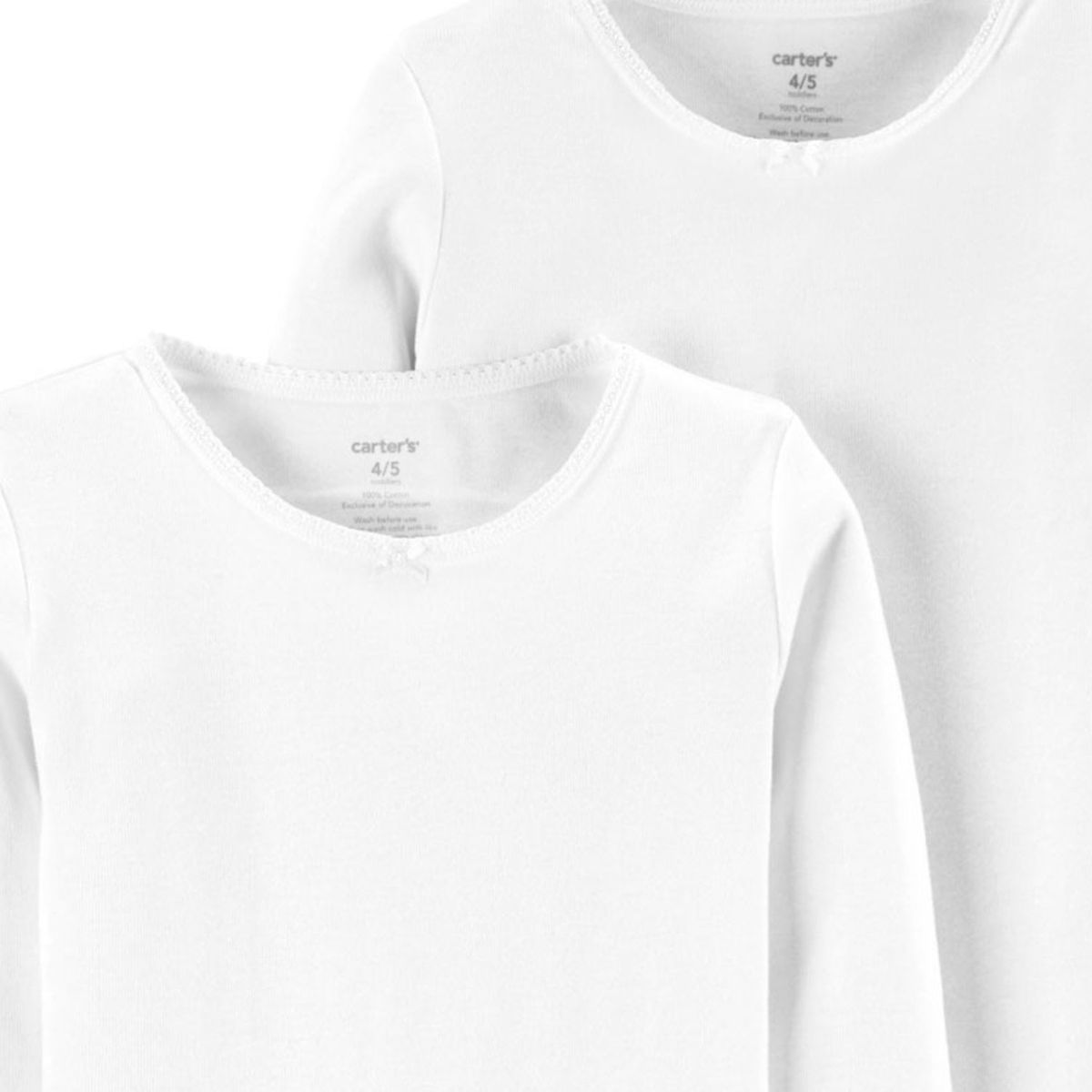 CARTER'S - Carter´s Camisetas Básicas Algodón Manga Larga Pack 2 Unidades Niña