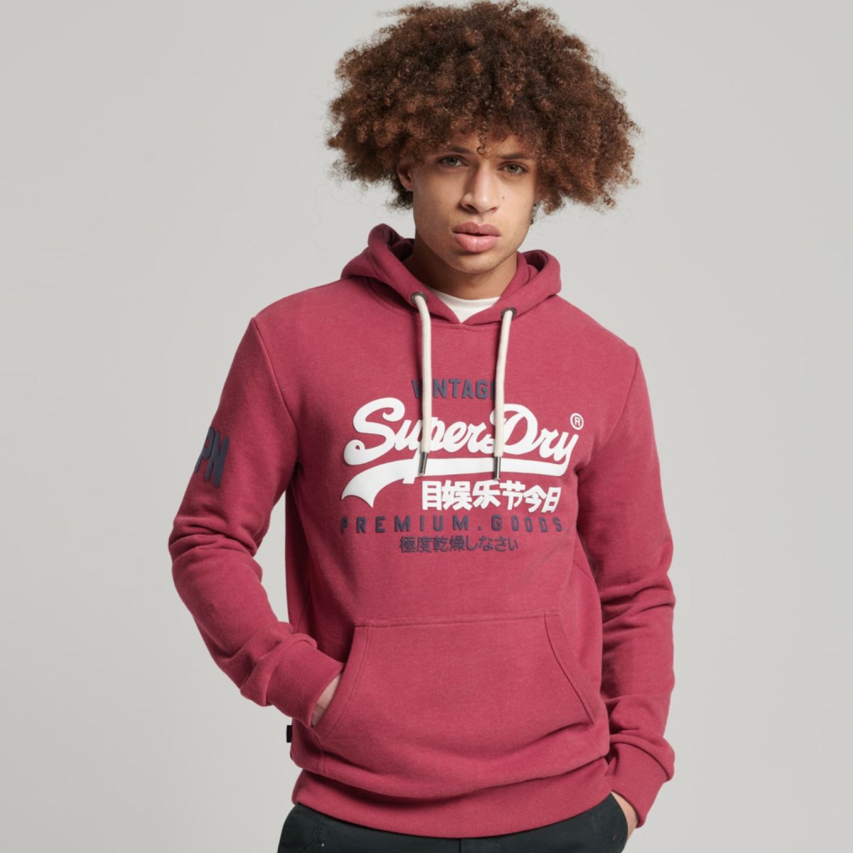 SUPERDRY - Polerón Clásica Con Capucha Y Logotipo Vintage Logo Hombre Superdry
