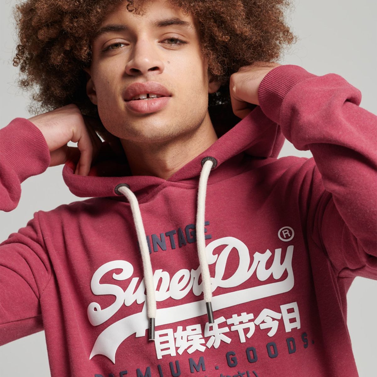 SUPERDRY - Polerón Clásica Con Capucha Y Logotipo Vintage Logo Hombre Superdry