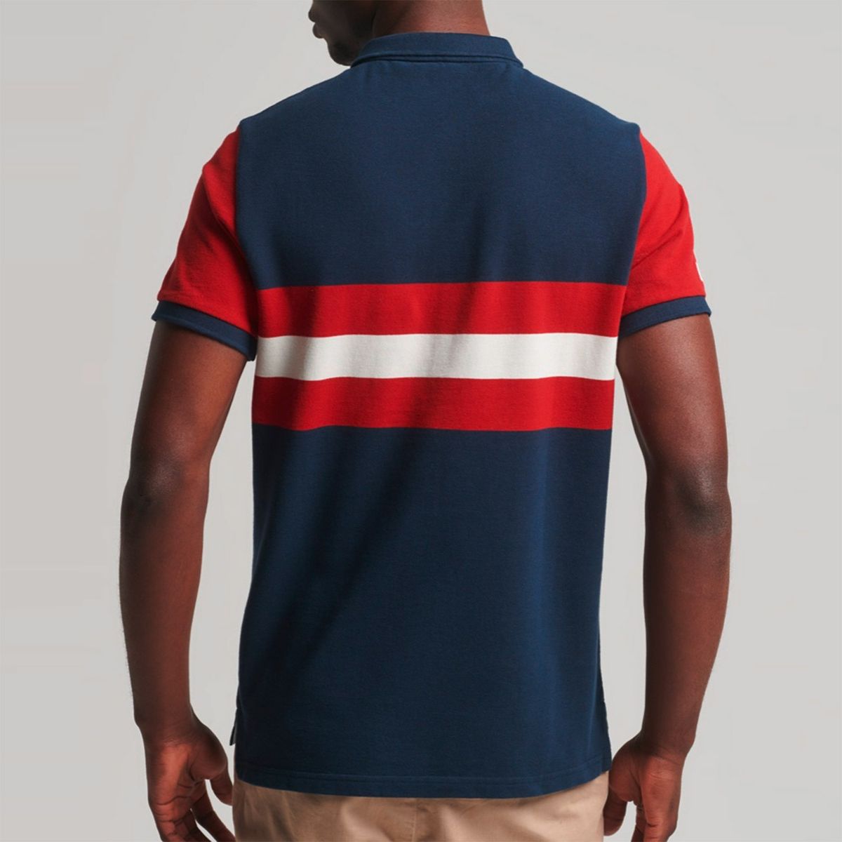 SUPERDRY - Polera Polo de Algodón Orgánico con Logotipo Vintage Logo Superstate Hombre Superdry