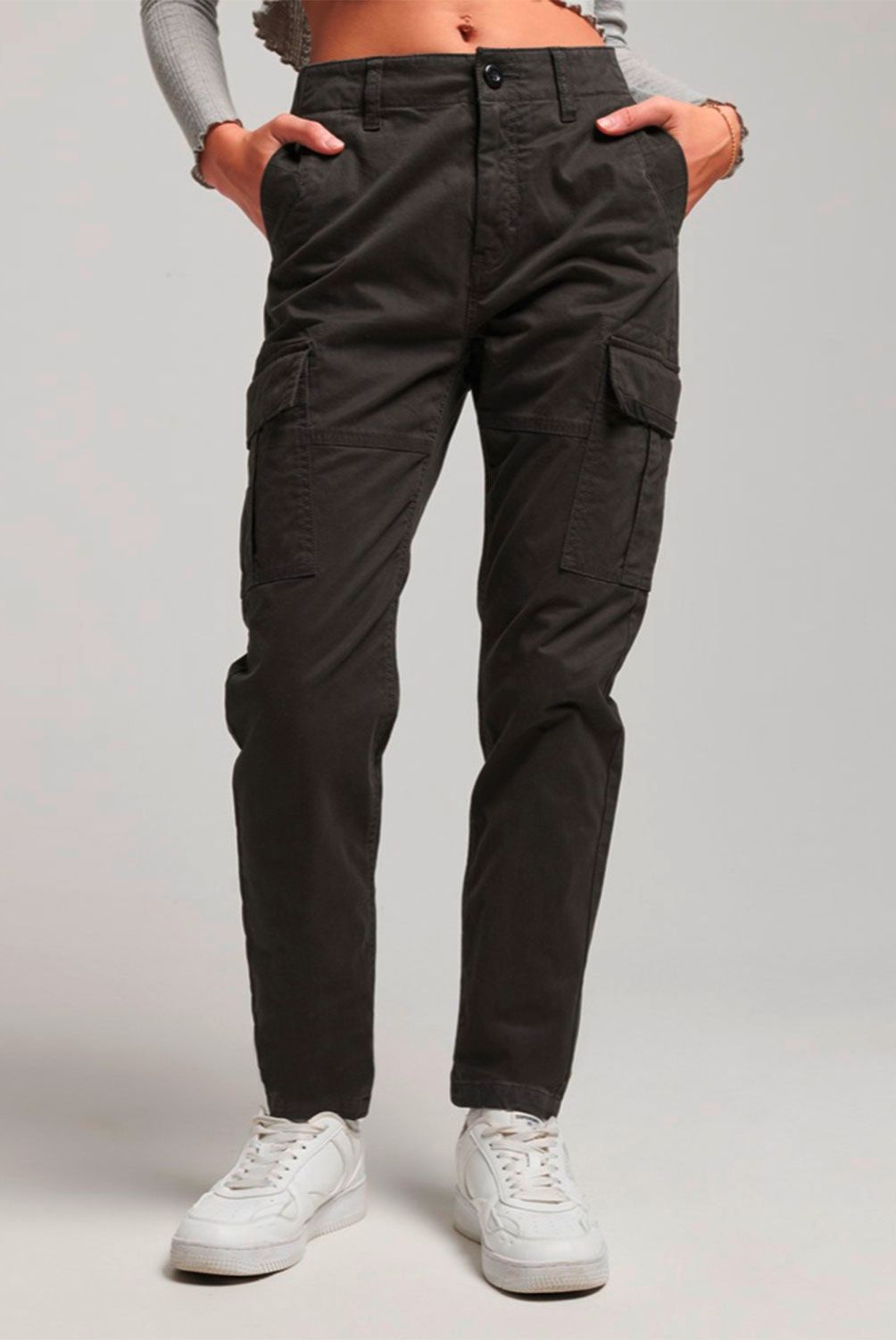 SUPERDRY - Pantalones Cargo Entallados De Algodón Ecológico Mujer Superdry