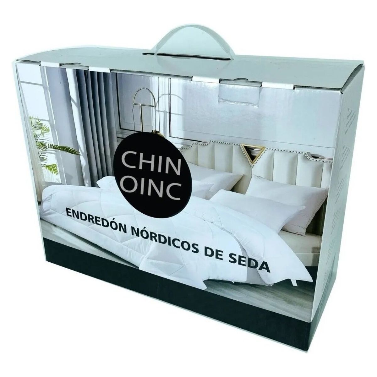 GENERICO - Plumon Cubrecama Edredon Nordicos Gris 2 Plazas