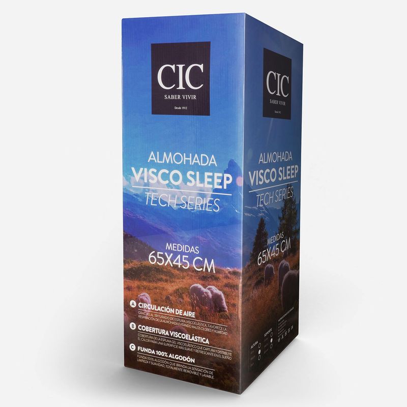 Almohada Viscoelástica Almohada Flex Visco Fresh Plus CIC Set Almohadas  Visco Sleep Tech Series