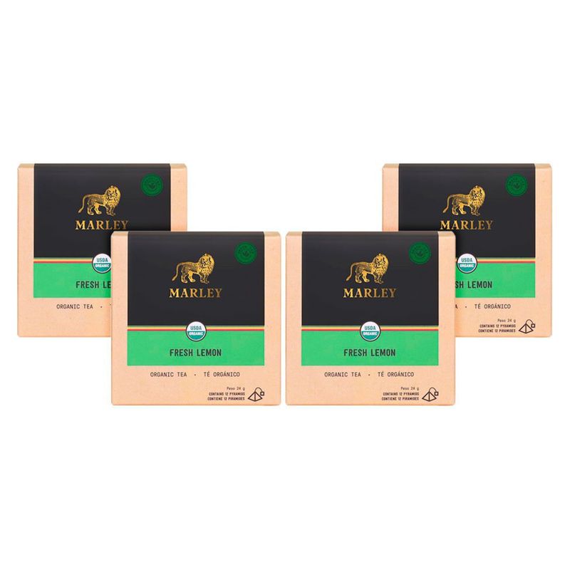 MARLEY COFFEE - Pack Marley  Fresh Lemon  Pyramid  Té verde x4