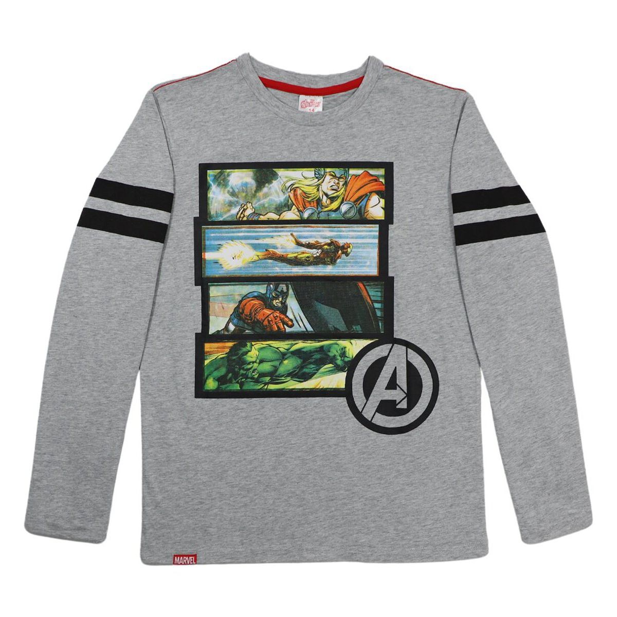 MARVEL - Polera Niño Comics Lineas Gris Marvel