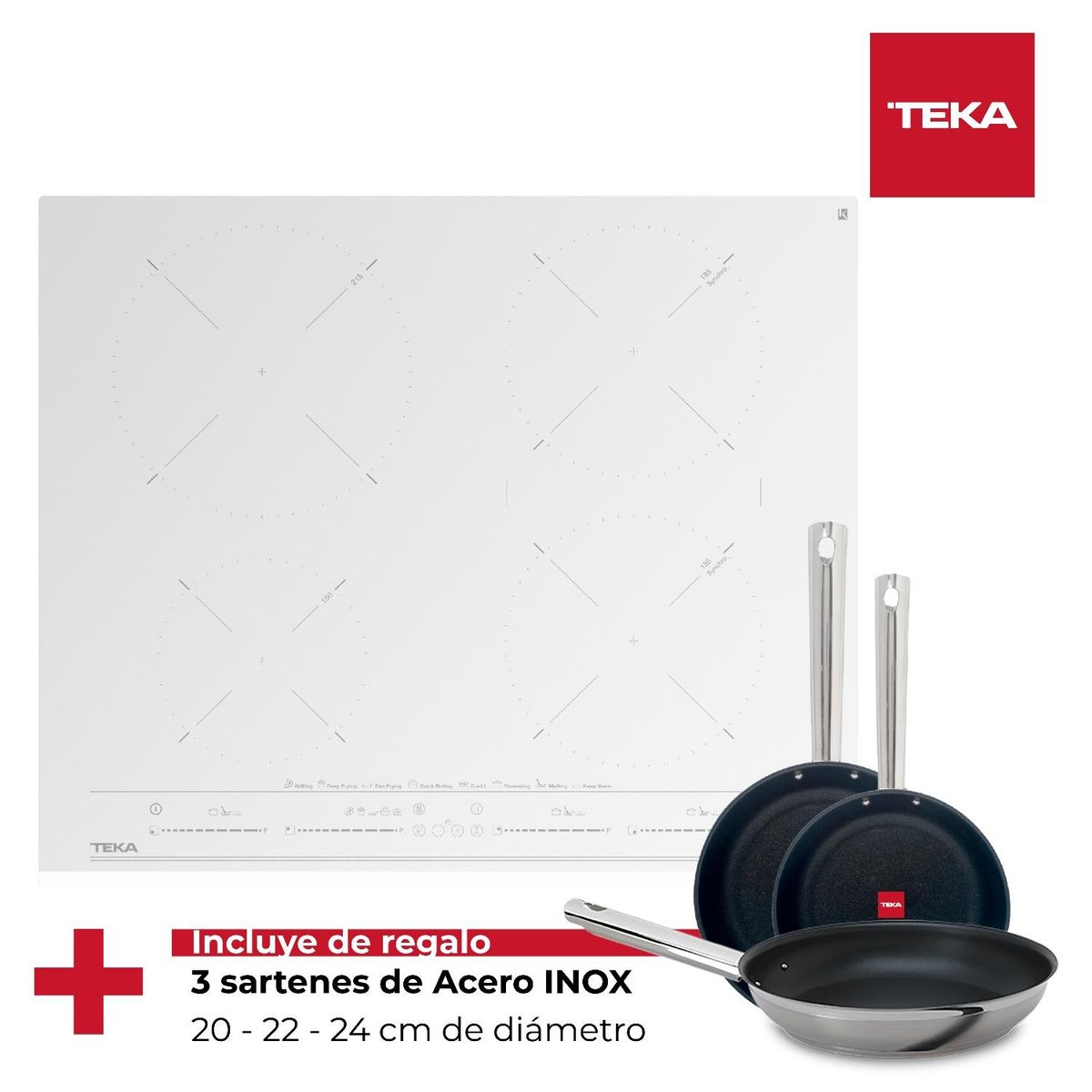 TEKA - Encimera Eléctrica de Inducción 4 Quemadores IZC 64630 Teka