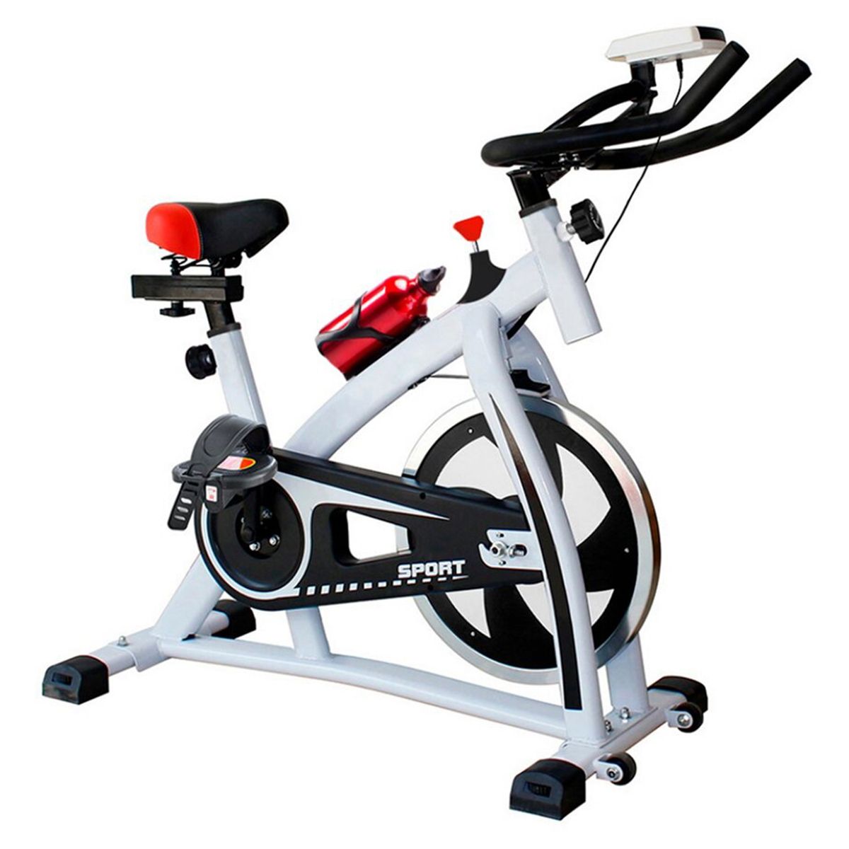 NIBIO - Bicicleta Spinning Ajustable Pantalla Cardio 6Kg