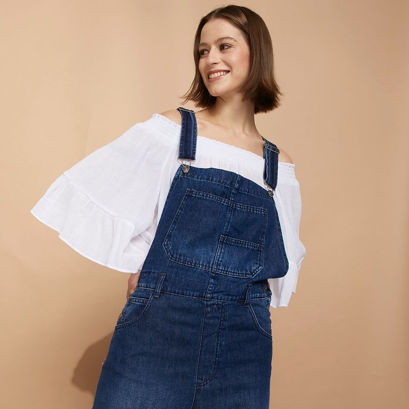 FREE PEOPLE - Free People Jardinera Denim Mujer