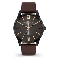 KENNETH COLE NEW YORK - Reloj Análogo Hombre Correa de Cuero