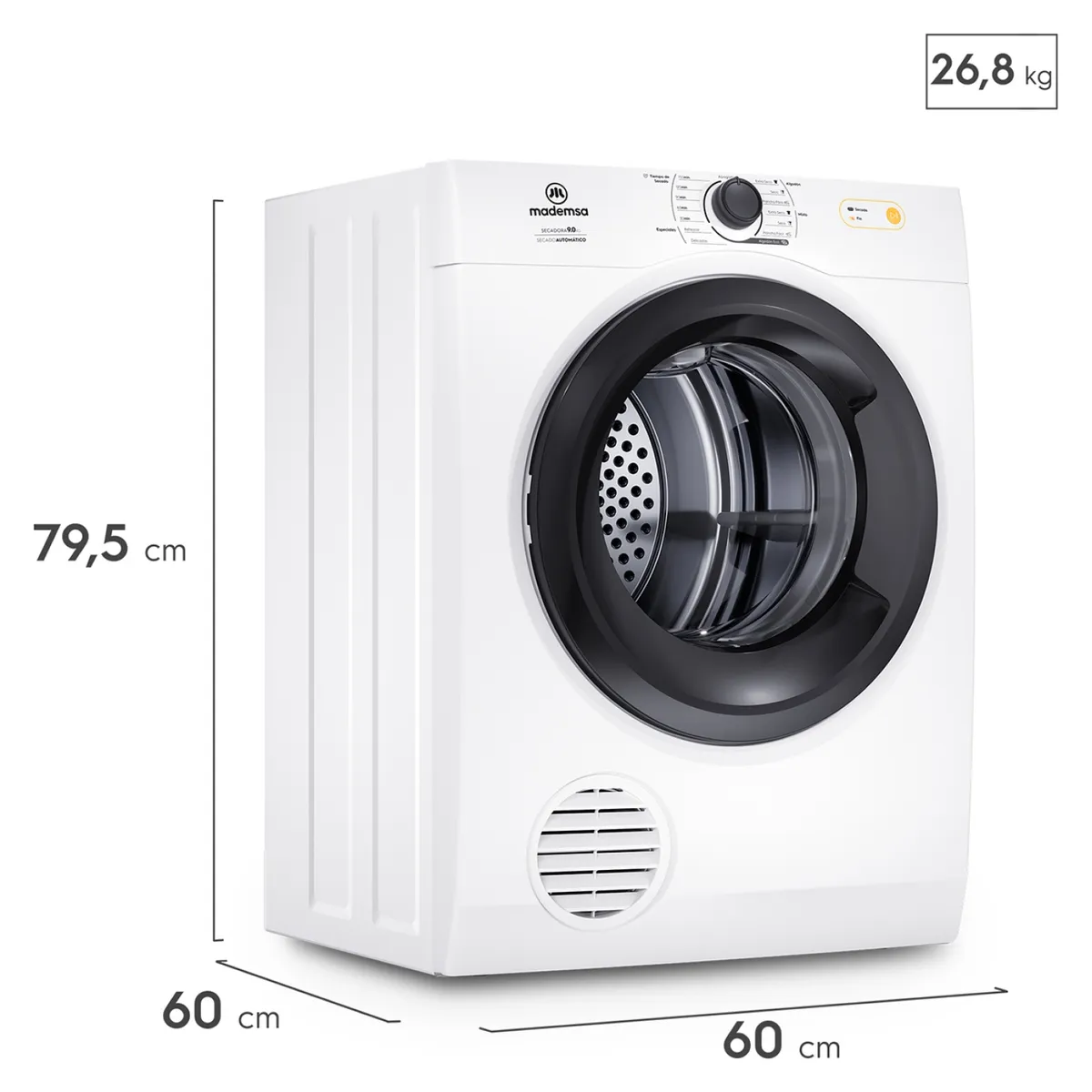 MADEMSA - Secadora Eléctrica 9 Kg Evacuación 9D Bzg Mademsa