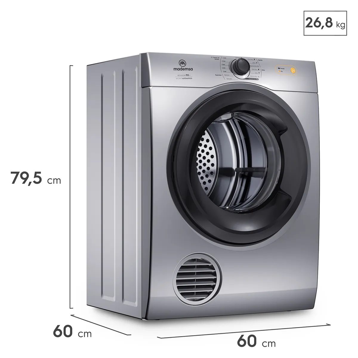 MADEMSA - Secadora Eléctrica 9 Kg Evacuación 9D SZG Mademsa