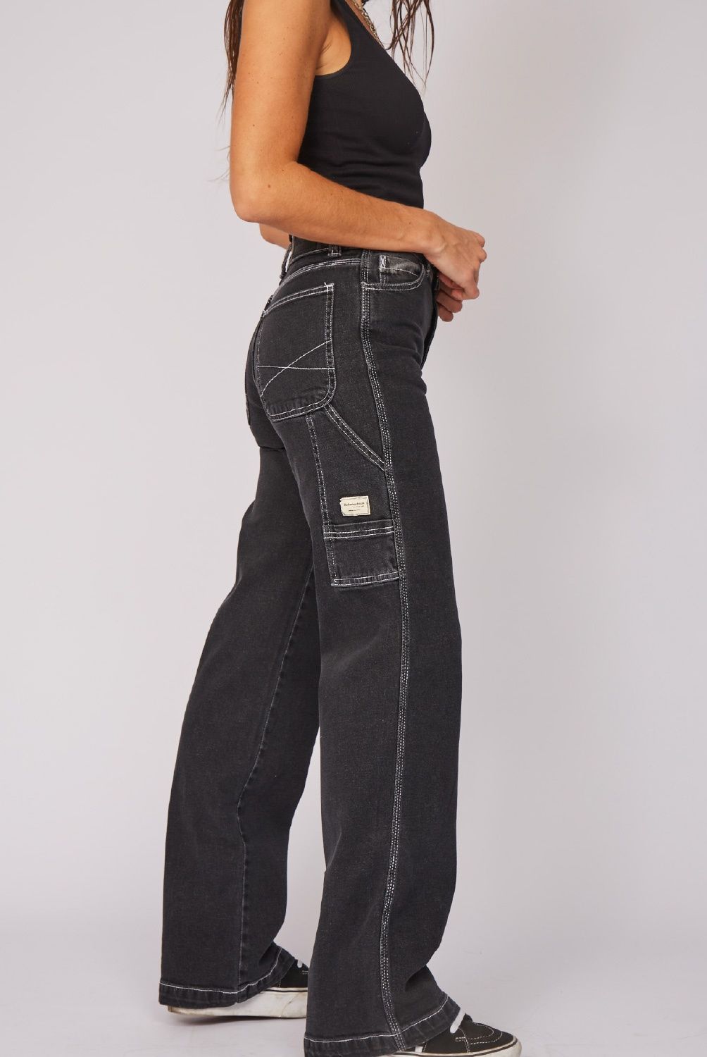 DINAMICA - Dinamica Jeans Straight Tiro Medio Mujer