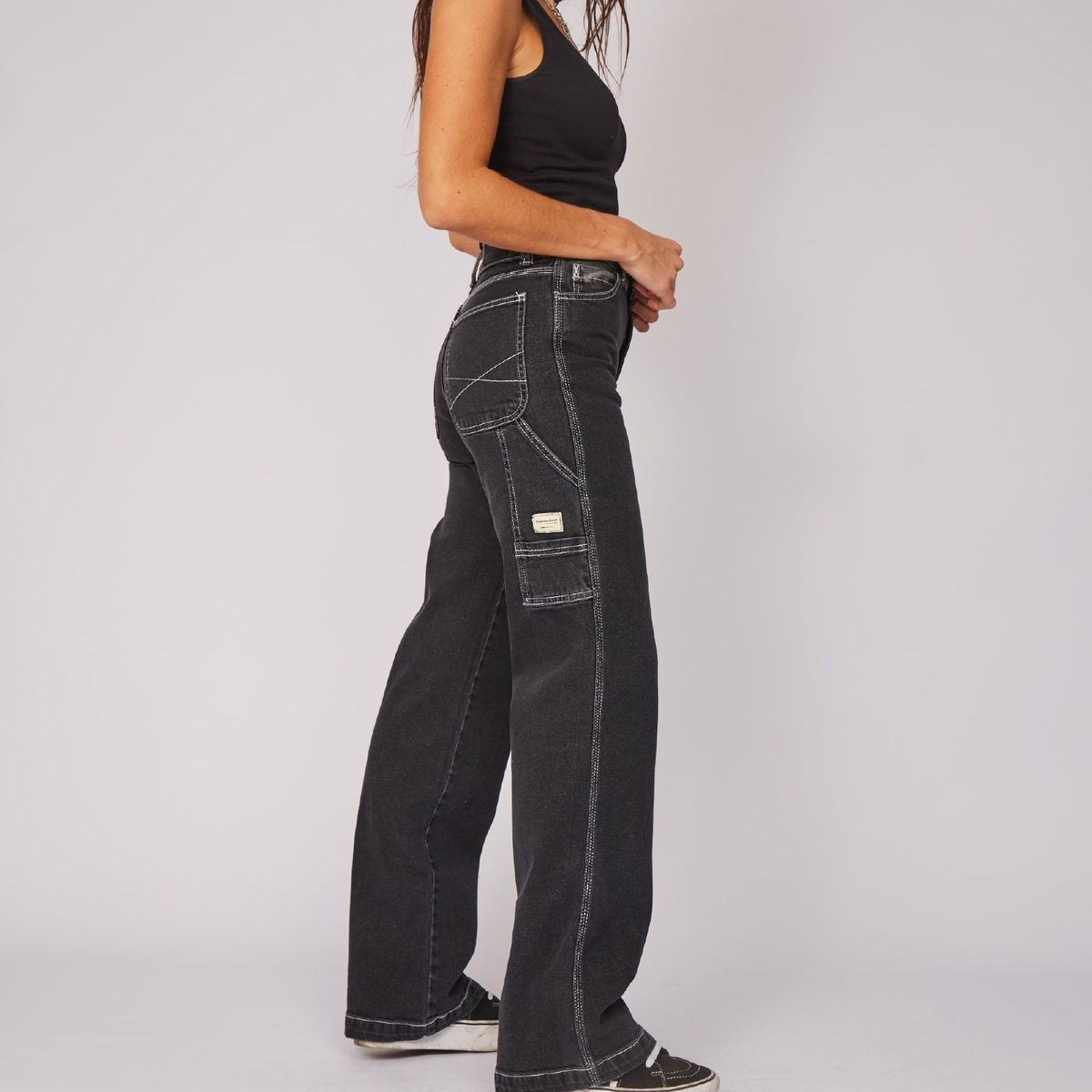 DINAMICA - Dinamica Jeans Straight Tiro Medio Mujer