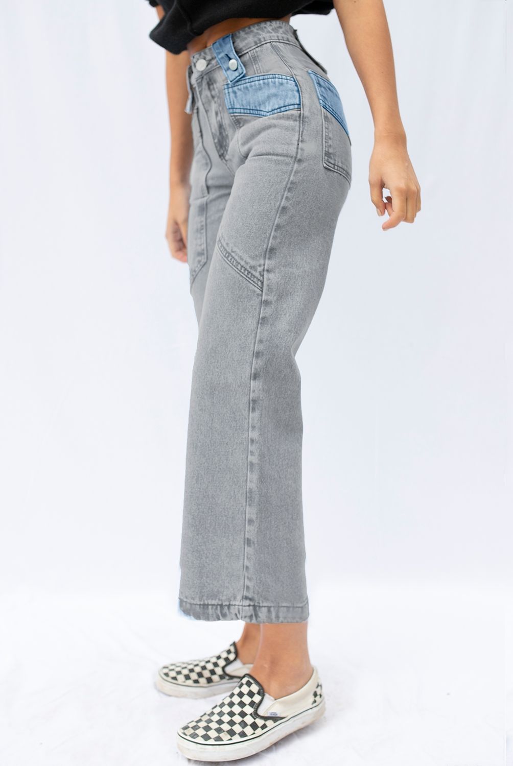 RAINDOOR - Raindoor Jeans Denim Wide Leg Tiro Alto Mujer