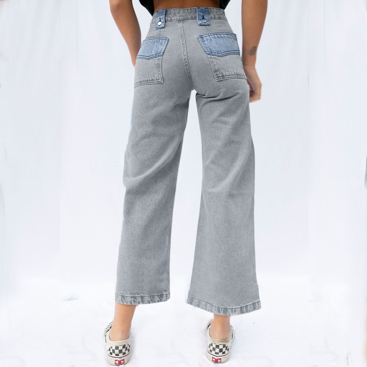 RAINDOOR - Raindoor Jeans Denim Wide Leg Tiro Alto Mujer