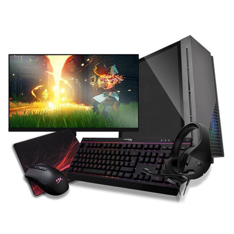 SP LABS - Setup Gamer PC AMD Ryzen Pro + Monitor Gamer + Kit 4-en-1 HyperX