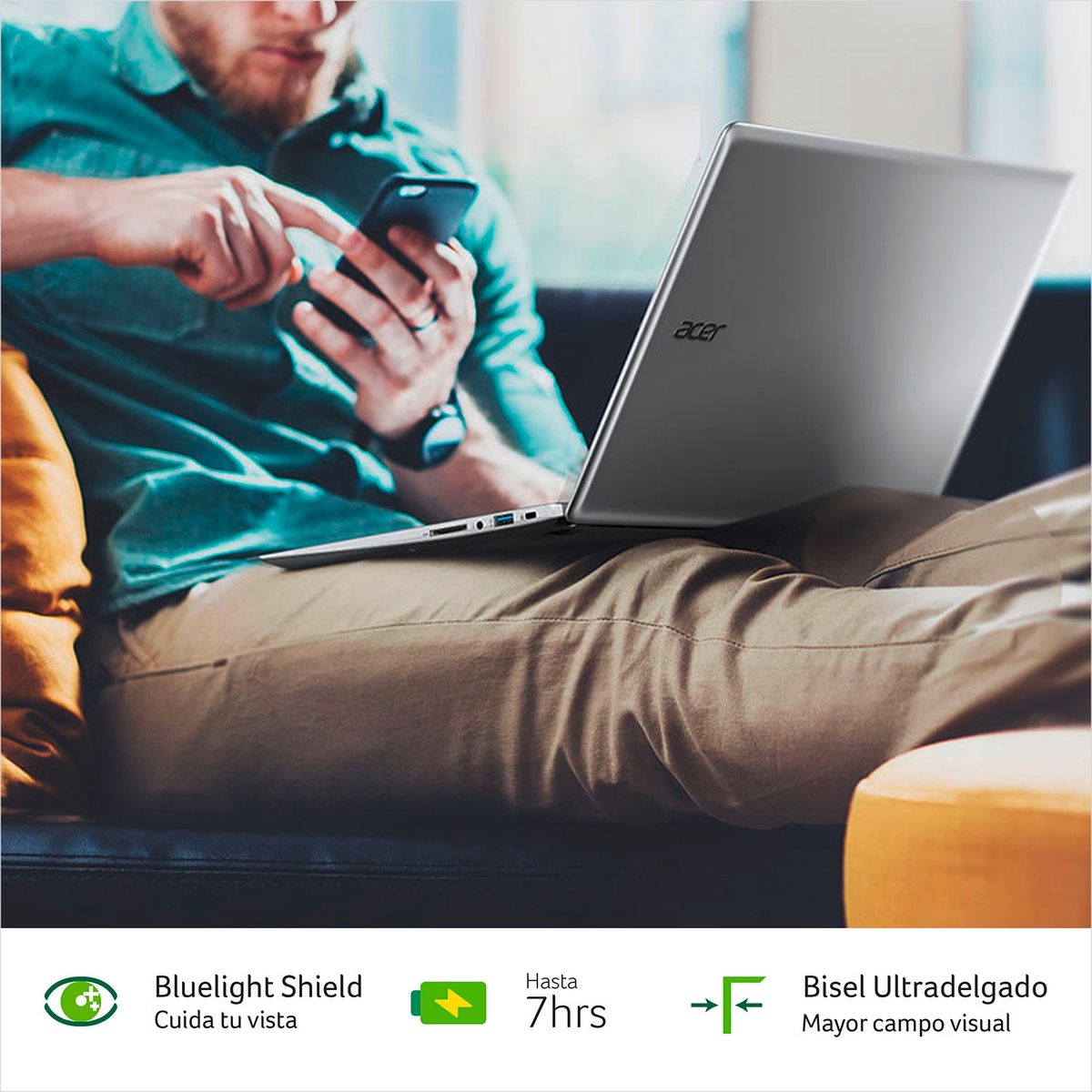 ACER - Notebook Acer AMD RYZEN R3 12GB RAM 256GB SSD 15.6"