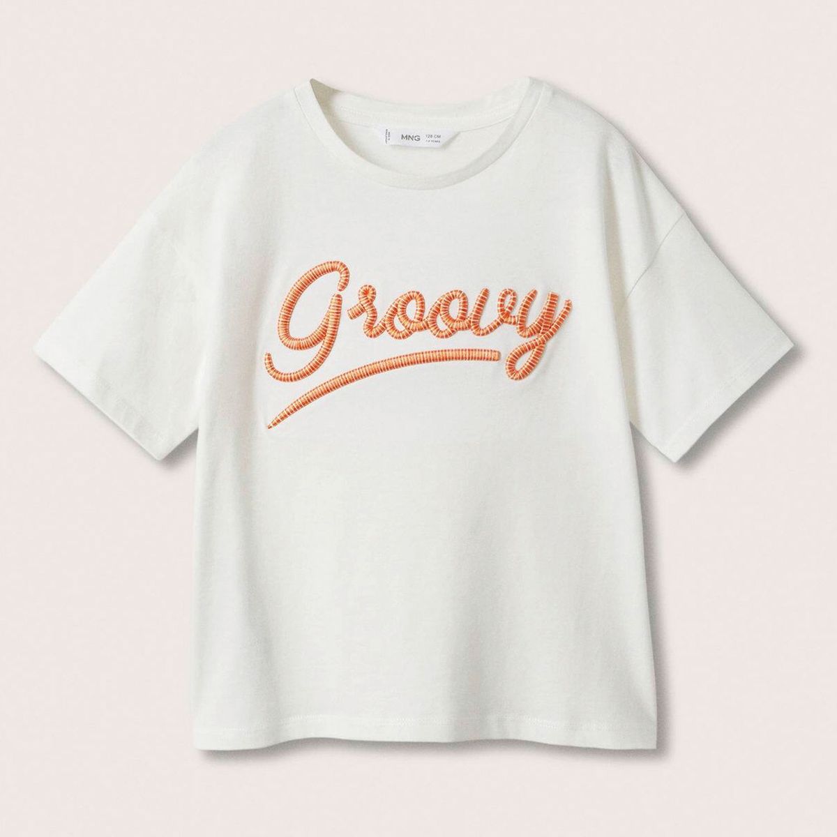 MANGO KIDS - Polera Mensaje Bordado Fresh Niña Mango Kids