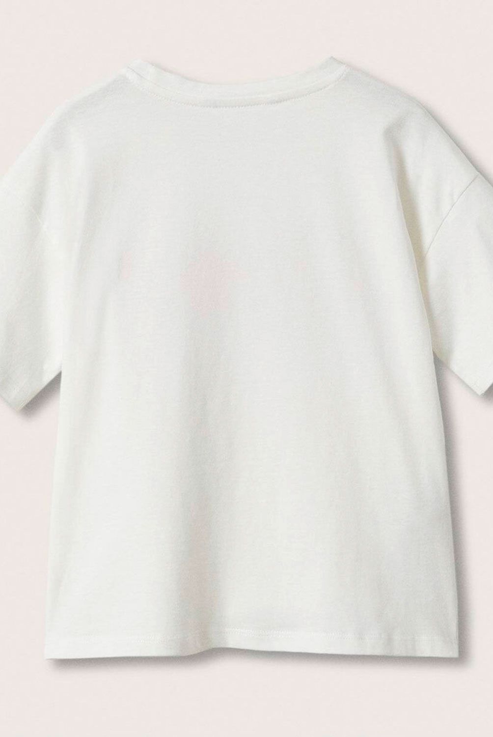 MANGO KIDS - Polera Mensaje Bordado Fresh Niña Mango Kids