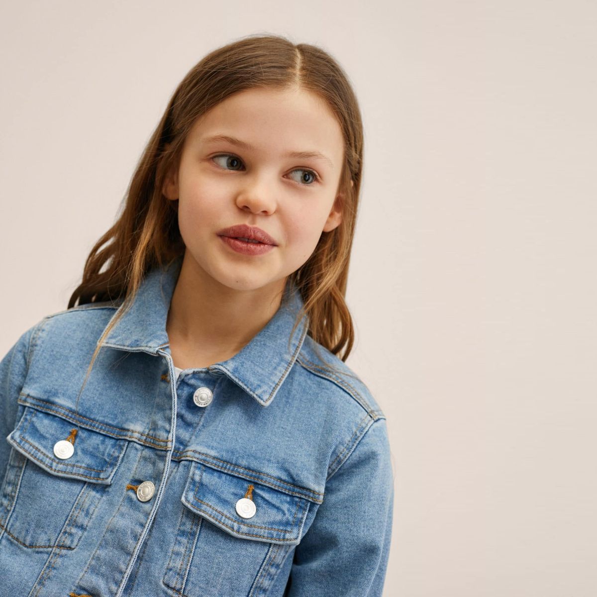 MANGO KIDS - Mango Kids Chaqueta denim Algodón Allegra Niña