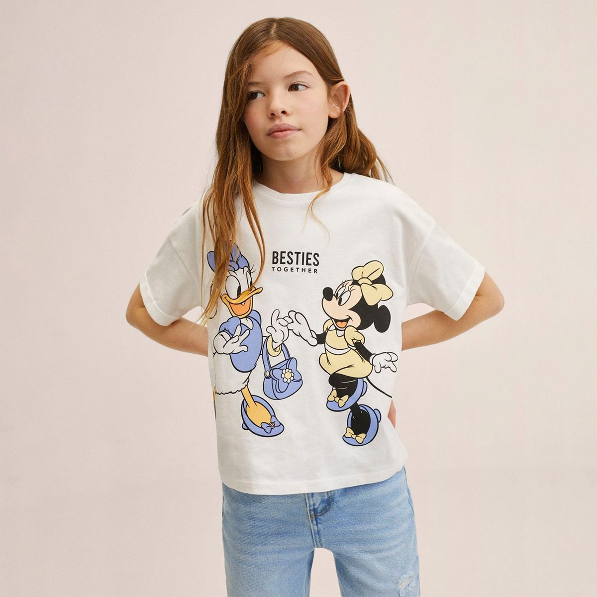 MANGO KIDS - Mango Kids Polera Estampada Disney Mbesties Niña