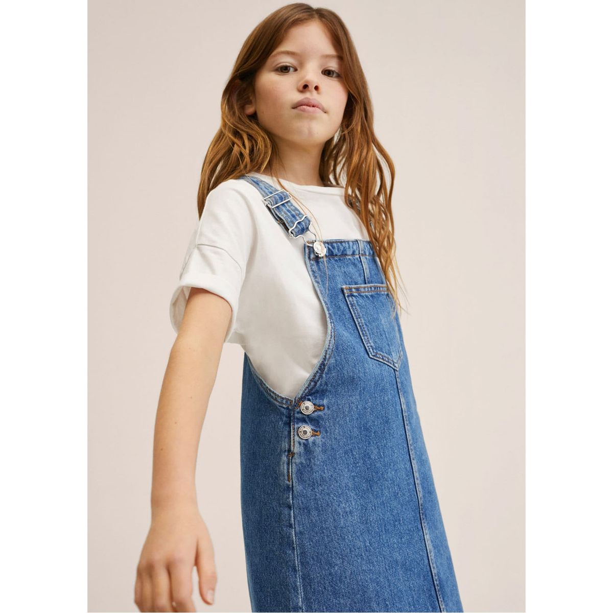 MANGO KIDS - Mango Kids Jardinera Denim Paula Niña