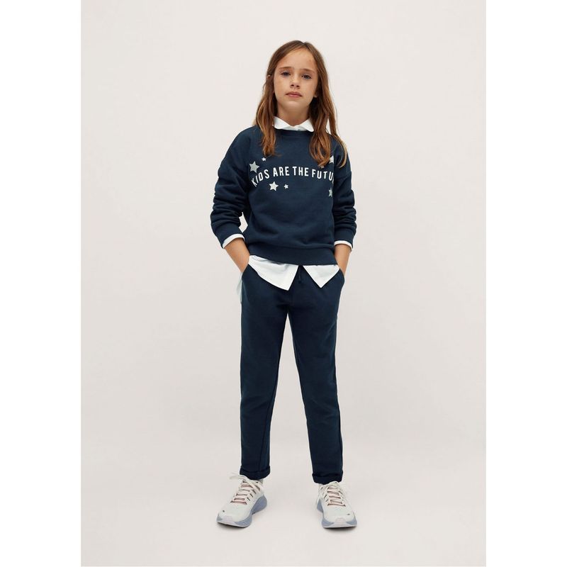 MANGO KIDS - Pantalón Jogger Algodón Niña Mango Kids