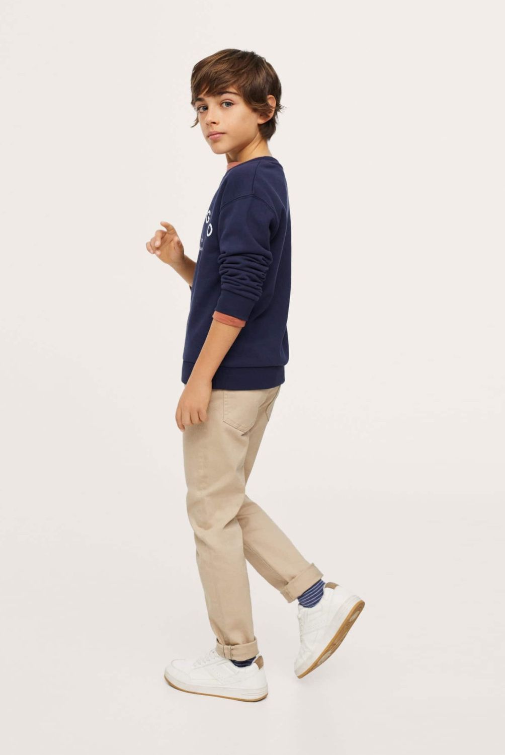 MANGO KIDS - Mango Kids Poleron Algodón Mensaje Canada Niño