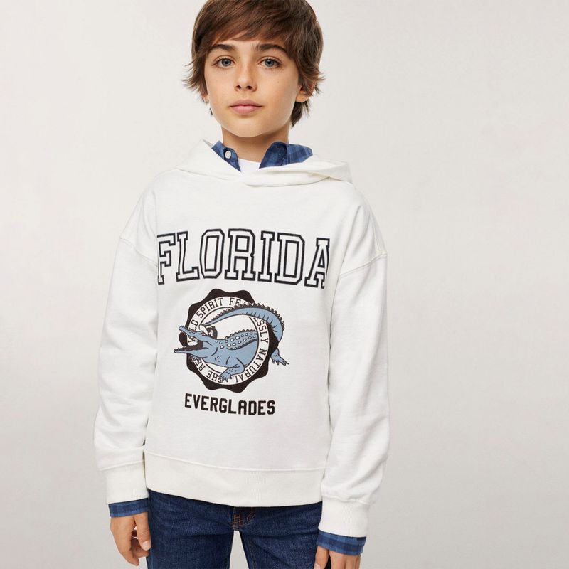 MANGO KIDS - Mango Kids Poleron Mensaje Estampado Coco Niño