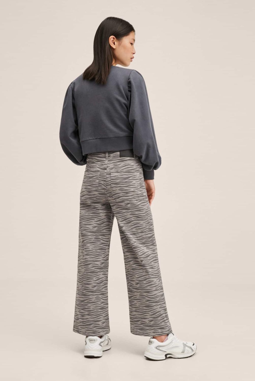 MANGO TEEN - Mango Teens Jeans Wide Leg Tiro Alto Mujer
