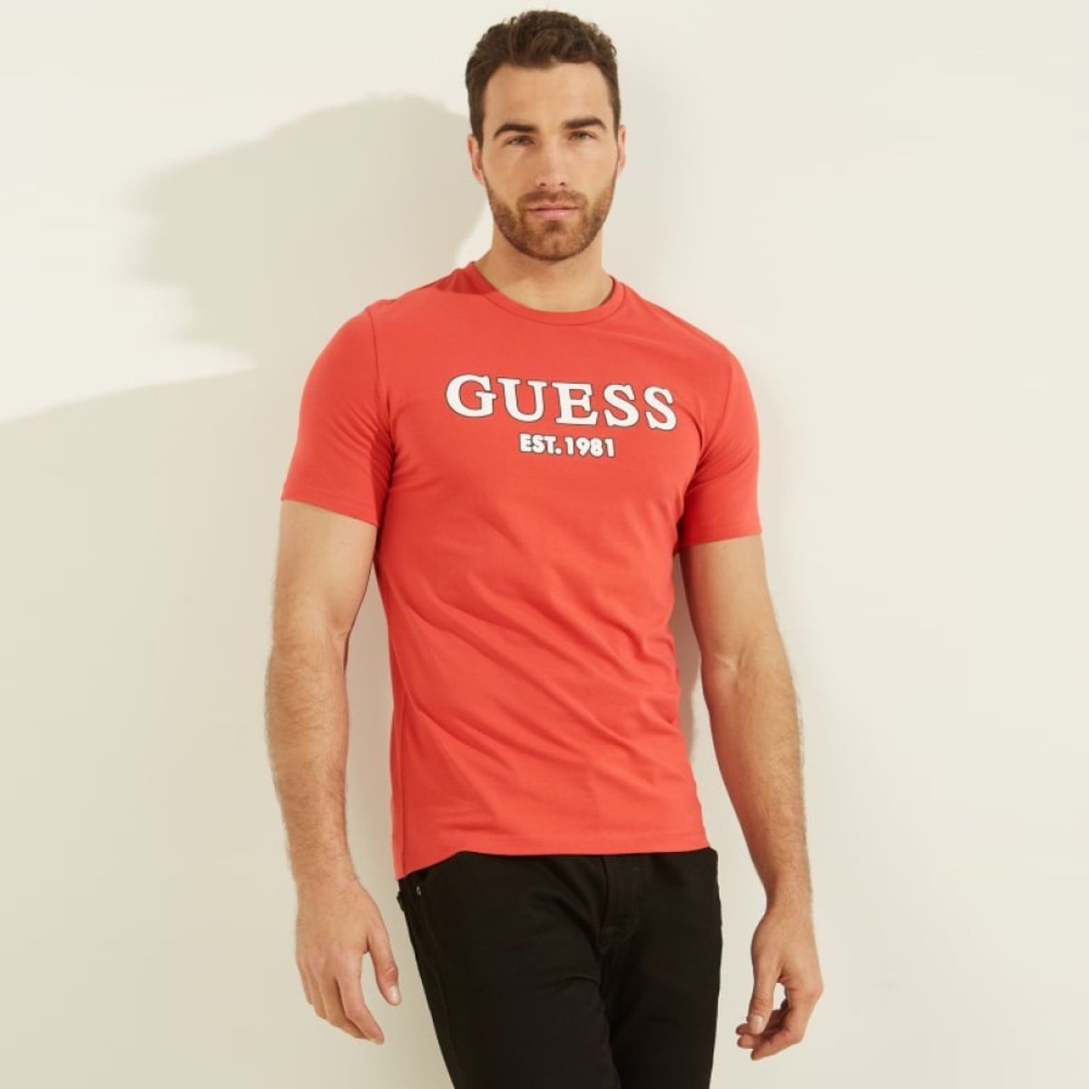 GUESS - Guess Polera Hombre Manga Corta Algodón