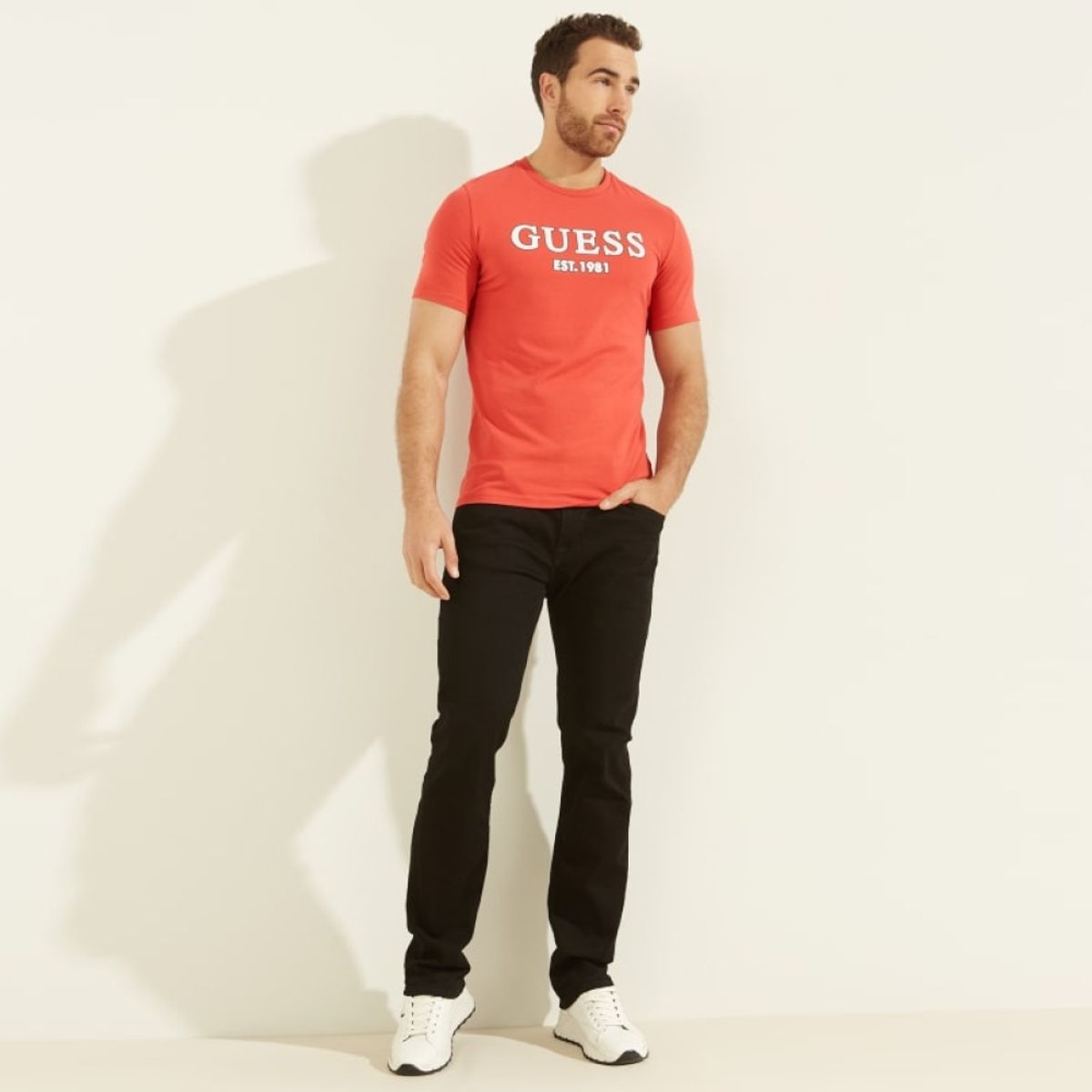 GUESS - Guess Polera Hombre Manga Corta Algodón