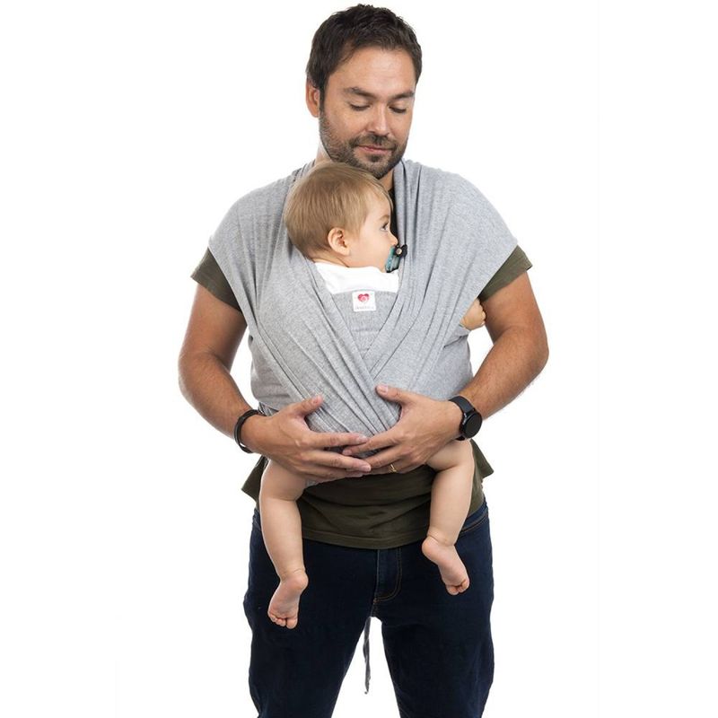 AMAMANTAS - Fular Porta Bebe Algodón Natural Gris Amamantas