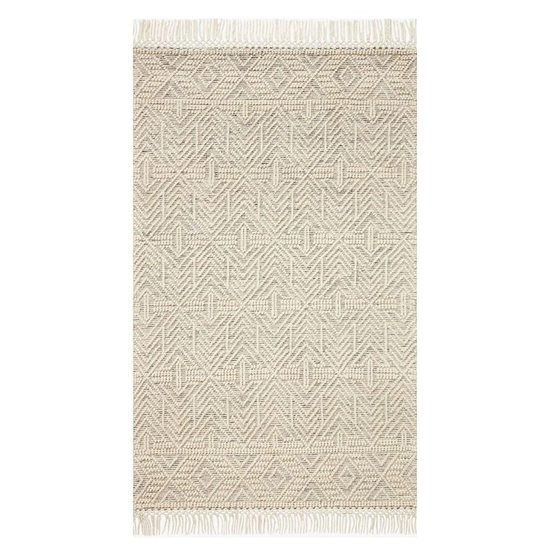PERLE PERLE - Alfombra Noelle  01 Ivory Black Loloi Ii (244X305)