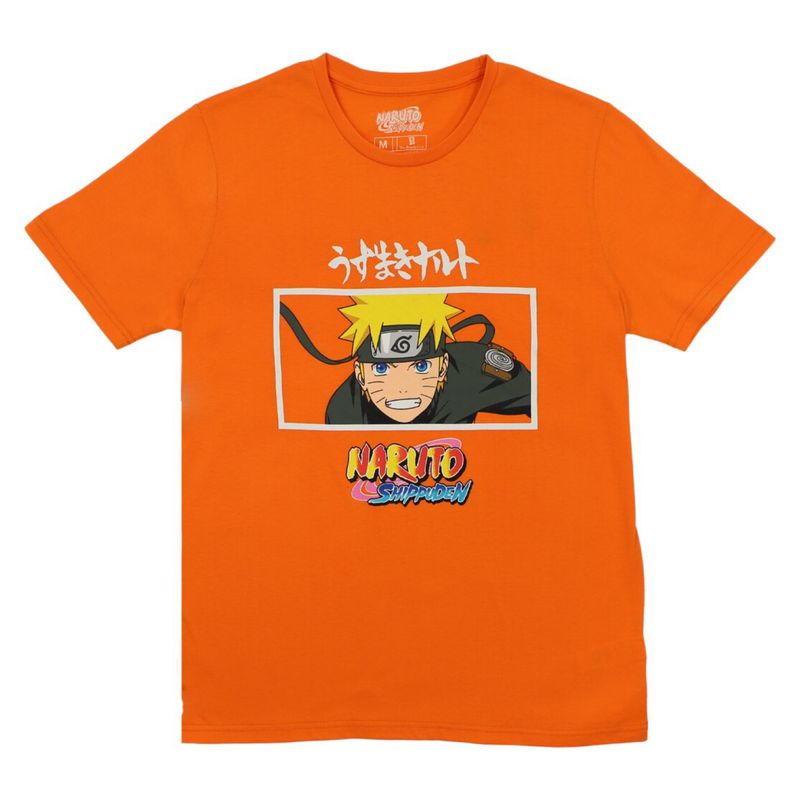  - Polera Hombre Letras Chino Naranjo Naruto