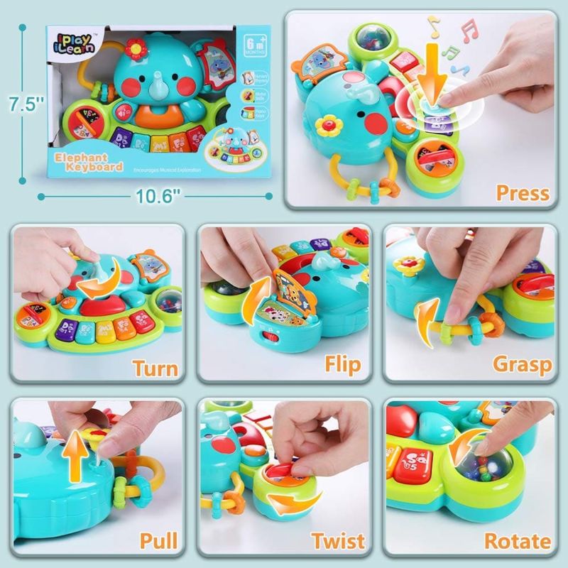 HOLA TOYS - Teclado Para Niños De Elefante Hola Toys