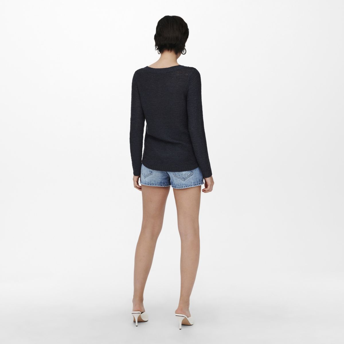 ONLY - Sweater Liso Punto Cuello Redondo Mujer Only