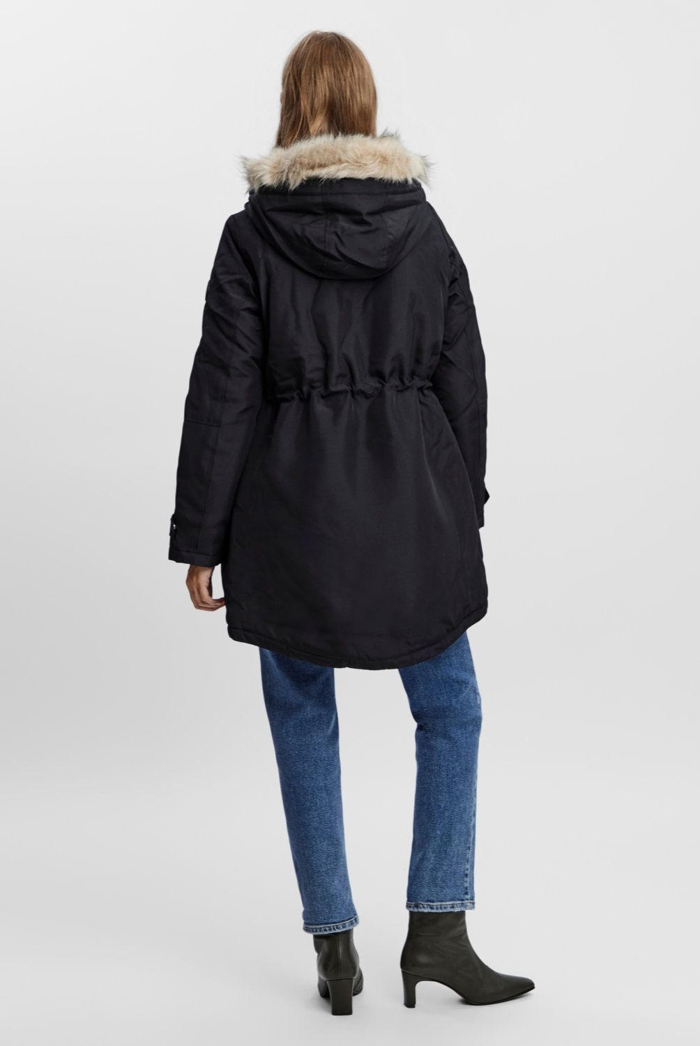 VERO MODA - Parka Acolchada Capucha Pelos Mujer