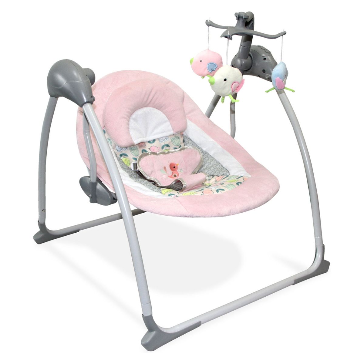 BEBEGLO - Silla Nido Mecedora Electronica Con Movil Rosa Rs-17750 Bebeglo